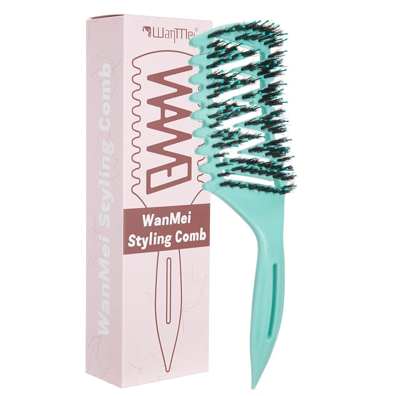 Curl Defining Vented Brush for Curly & Wavy Hair Styling Curl Styling Brush PLUSH Green boxed