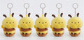 Cute Bee Plush Keychain 4" Soft Bag Charm Pendant Plush Keychain Charm PLUSH 5PCS