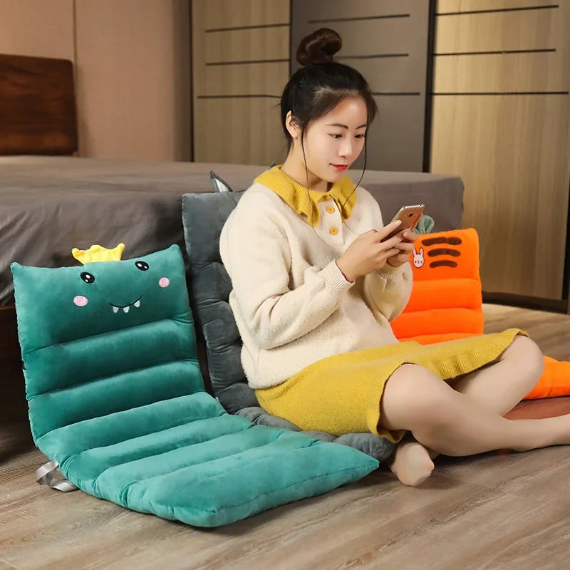 Integrated Seat & Backrest Chair Cushion – Plush Comfort Pad Chair Seat Cushion PLUSH