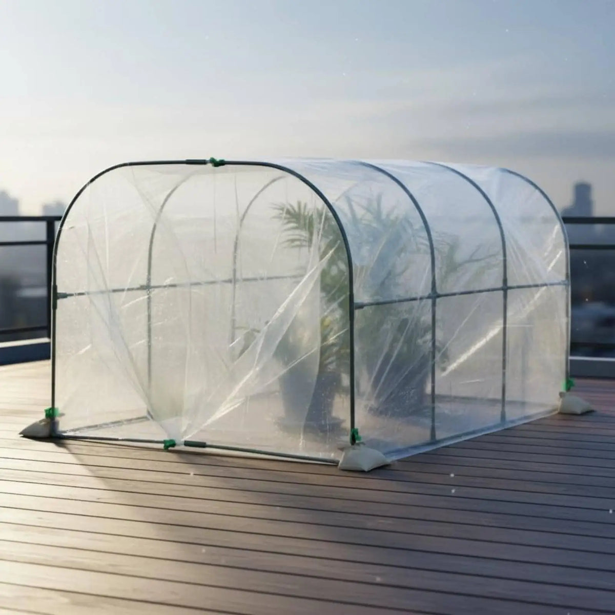 Tunnel Mini Greenhouse Iron Frame | Balcony Plant Shelter Mini Greenhouse Tunnel PLUSH