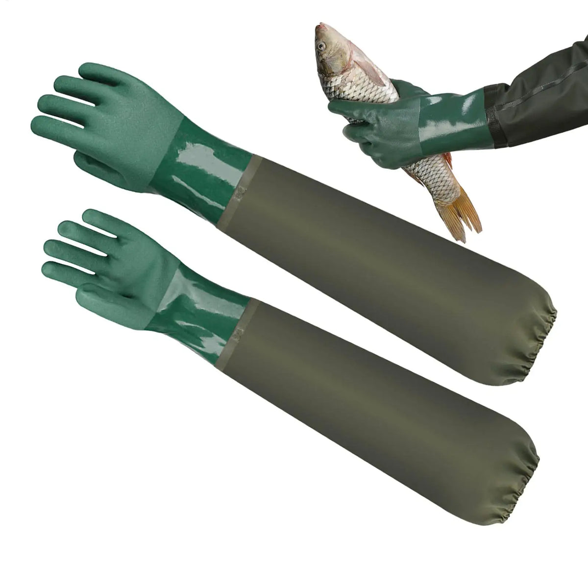 Long Rubber Cleaning Gloves – Waterproof Dishwashing & Garden Rubber Cleaning Gloves PLUSH