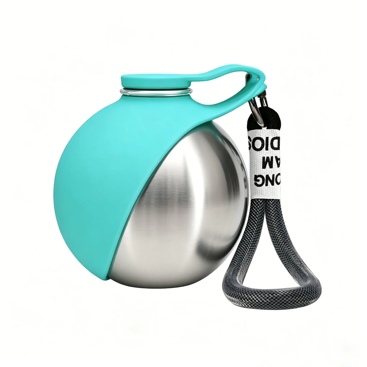 Stainless Steel Pet Water Bottle with Foldable Bowl for Dogs Pet Water Bottle PLUSH green