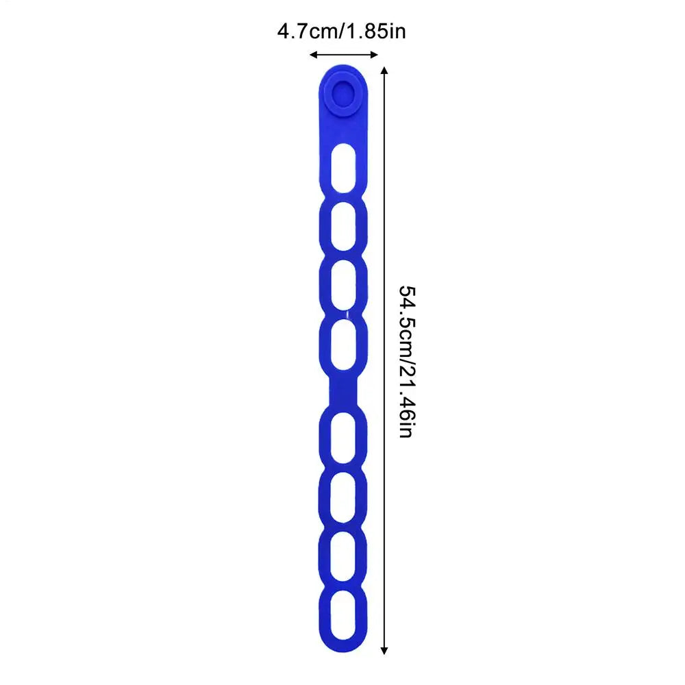 Universal Silicone Pot Lid Latch Strap – Reusable & Splash-Proof Cookware Lid Strap PLUSH Blue 1PC