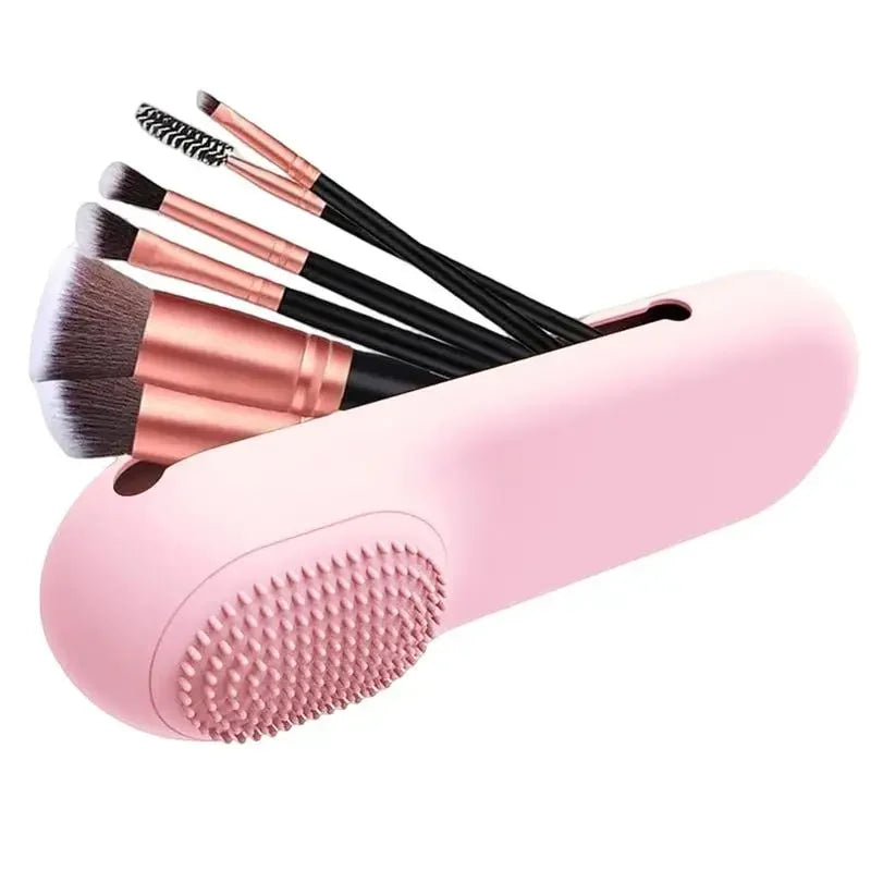 Silicone Magnetic Makeup Brush Holder – Travel Cosmetic Bag Makeup Brush Holder PLUSH