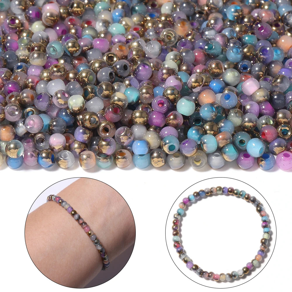 4mm Colorful Glass Seed Beads 30g – DIY Jewelry Spacer Beads Glass Seed Beads PLUSH