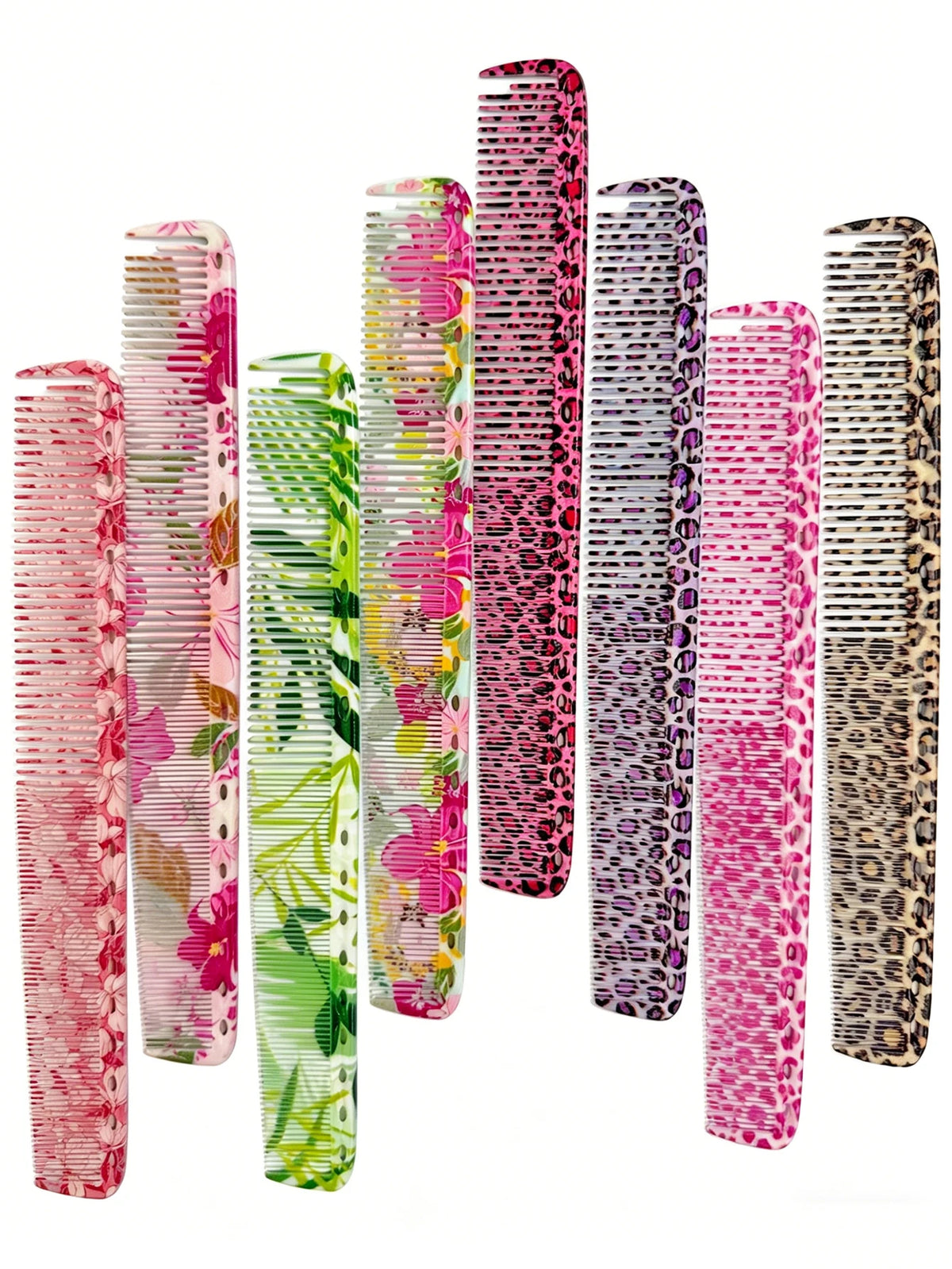 Wide & Fine Tooth Hair Combs – 13 Colors | Salon & Home Hair Styling Comb PLUSH