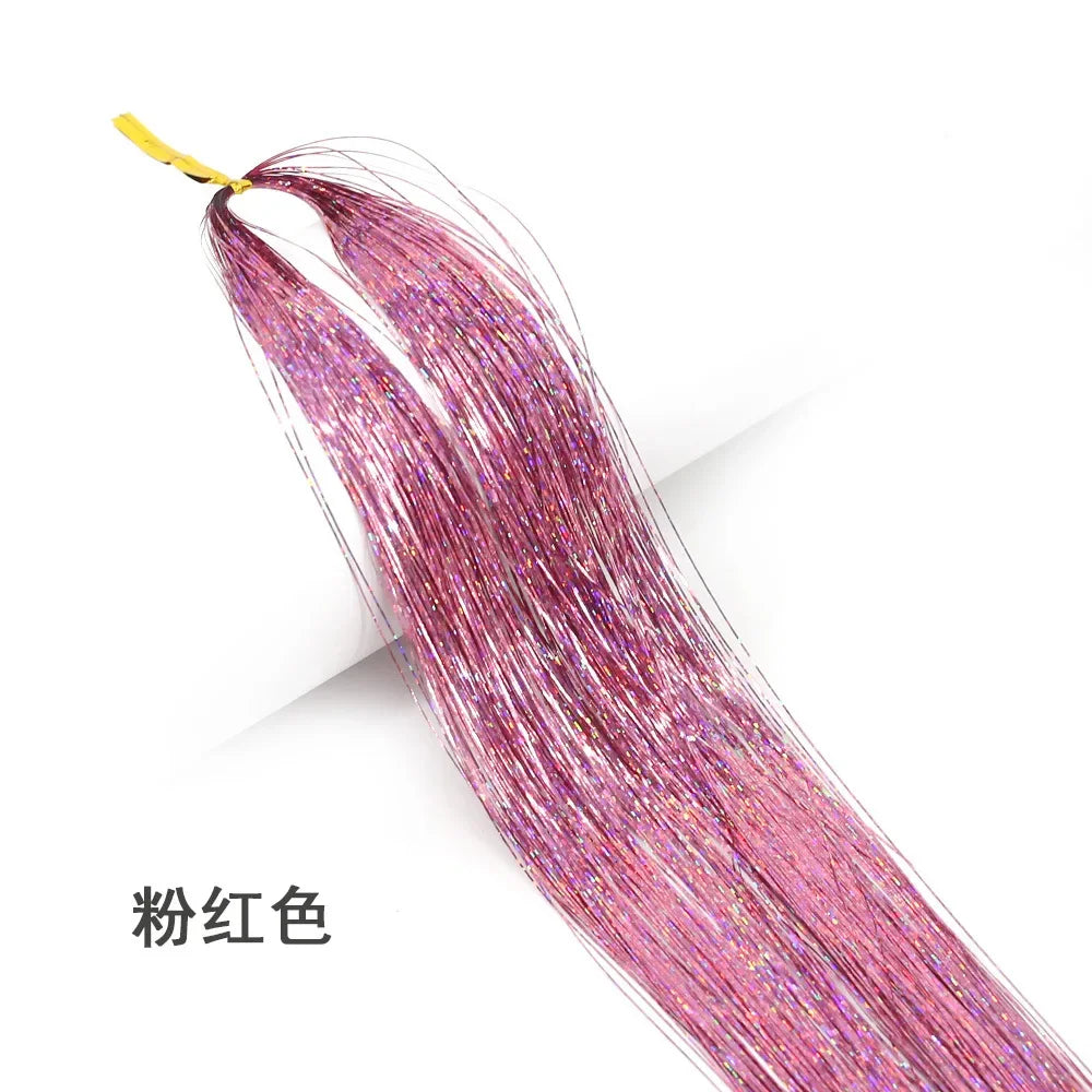 Hair Tinsel Kit – Glitter Rainbow Sparkle Extensions 94cm Hair Tinsel Extensions PLUSH 5