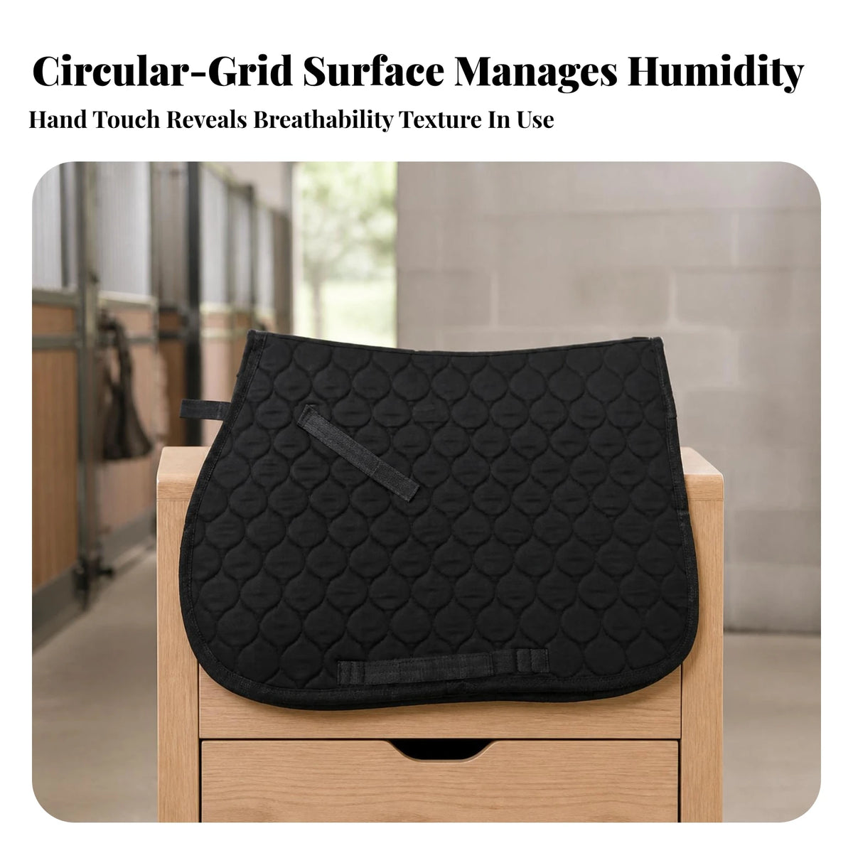Quilted Contoured Saddle Pad – Cotton Horse Riding Tack Equestrian Saddle Pad PLUSH