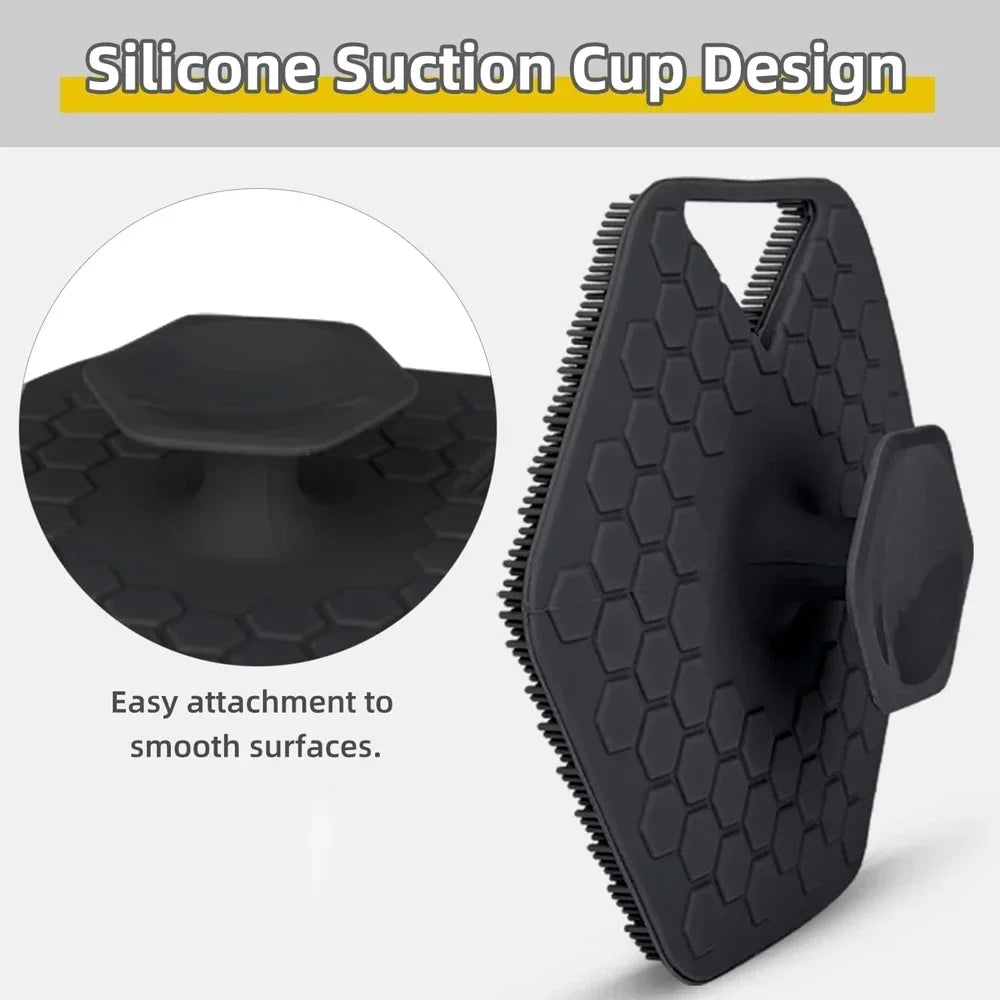 Silicone Exfoliating Body Scrubber Bath Brush – All Skin Types Silicone Bath Scrubber PLUSH