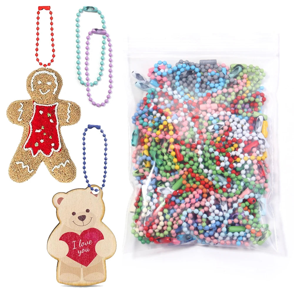12cm Colorful Ball Bead Chains – DIY Keychain & Jewelry Making Jewelry Chain Findings PLUSH