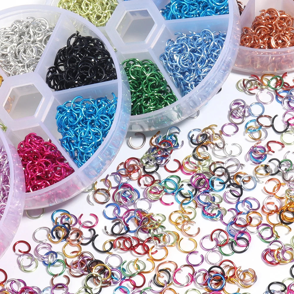 6mm Colorful Aluminum Open Jump Rings – DIY Jewelry Connectors Jewelry Jump Rings PLUSH