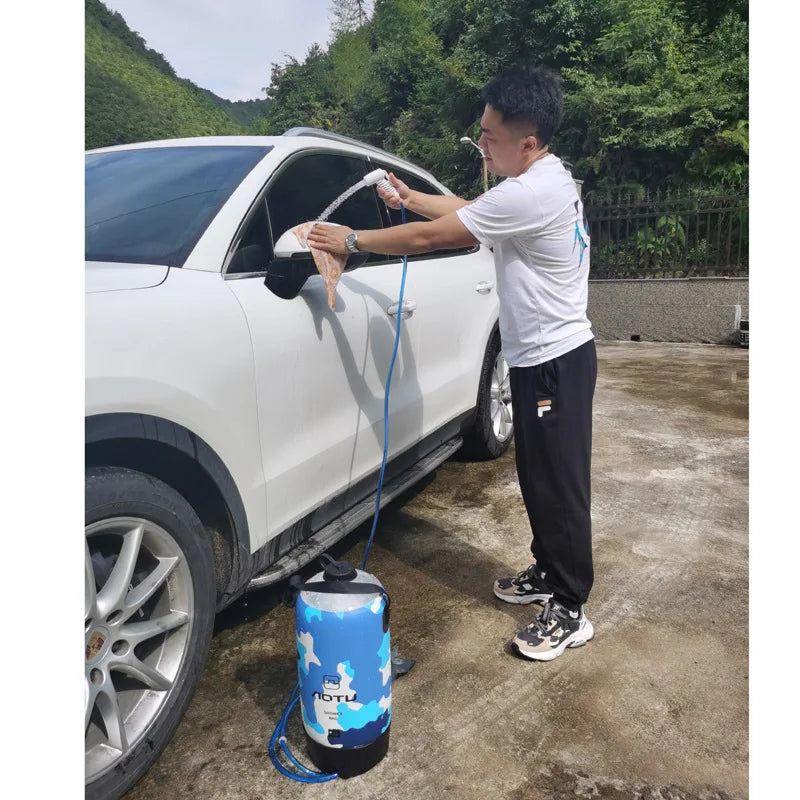 12L Portable Outdoor Shower Bag – Camping & Travel Bath Bag Outdoor Shower Bag PLUSH