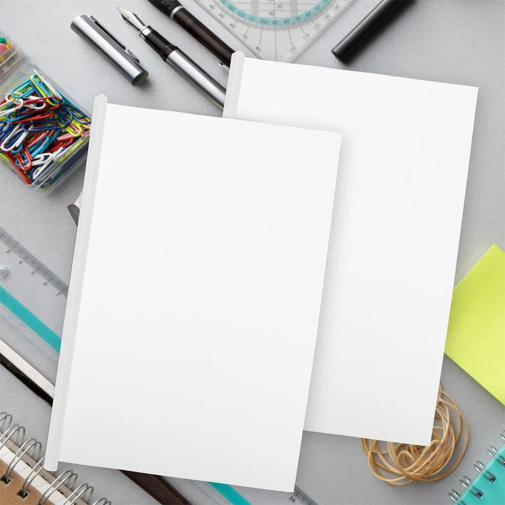 20pcs A4 Clear Report Covers with Sliding Bar Binding Bars Report Cover Binder PLUSH