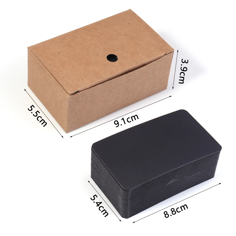 100pcs Blank Kraft Paper Cards 54x88mm – Notes, Tags & Invites Blank Kraft Paper Cards PLUSH