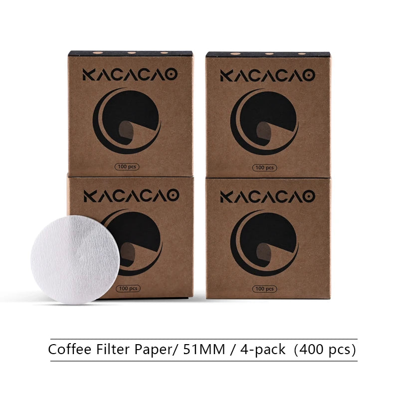 KACACAO Espresso Paper Filters 51/53/58mm – 100pcs Puck Screen Espresso Filter Paper PLUSH 51mm-400pcs