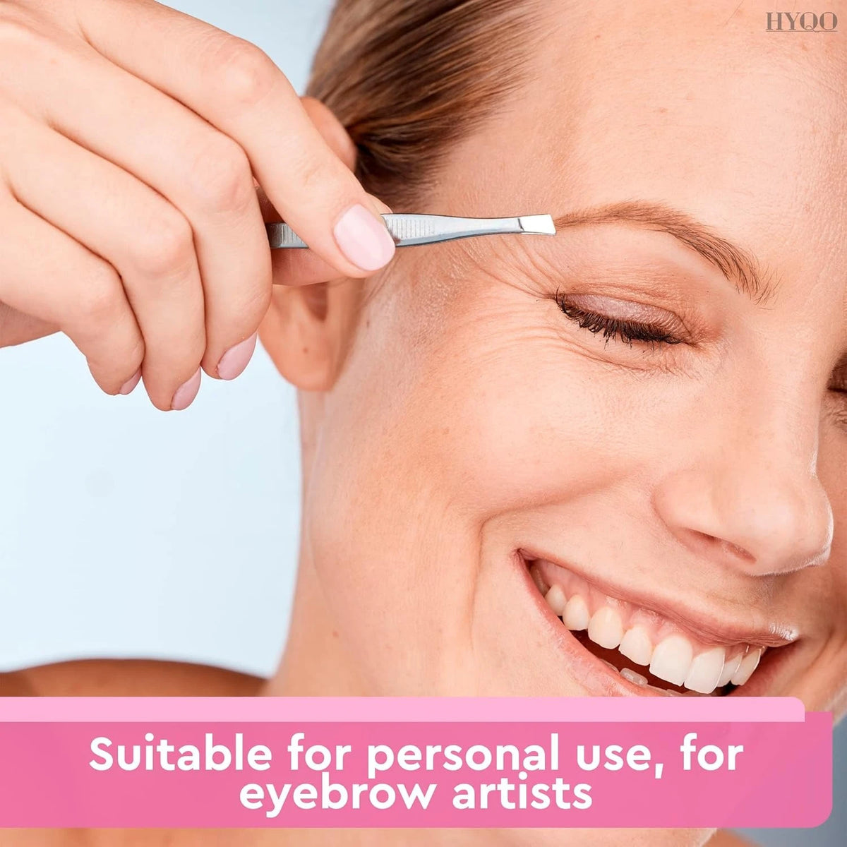 Ouriner Stainless Steel Slant Tweezers Bulk Pack – Brow & Makeup Eyebrow Tweezers PLUSH