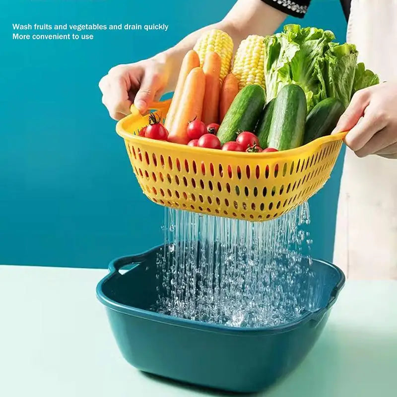 6-Pack Double-Layer Drain & Storage Baskets | Kitchen Organizer Kitchen Drain Basket PLUSH