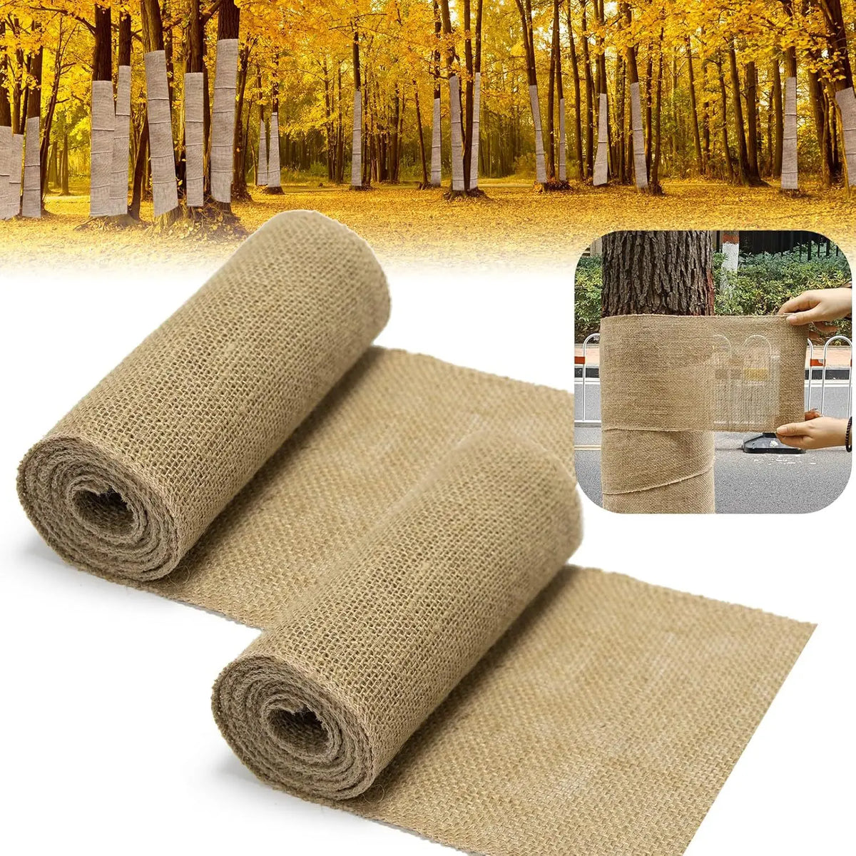 Winter Tree Trunk Burlap Wrap – Frost Insulation Belt Set Tree Frost Wrap PLUSH