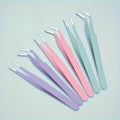 2pcs Stainless Steel Precision Tweezers – Straight & Curved Precision Tweezers Set PLUSH PURPLE