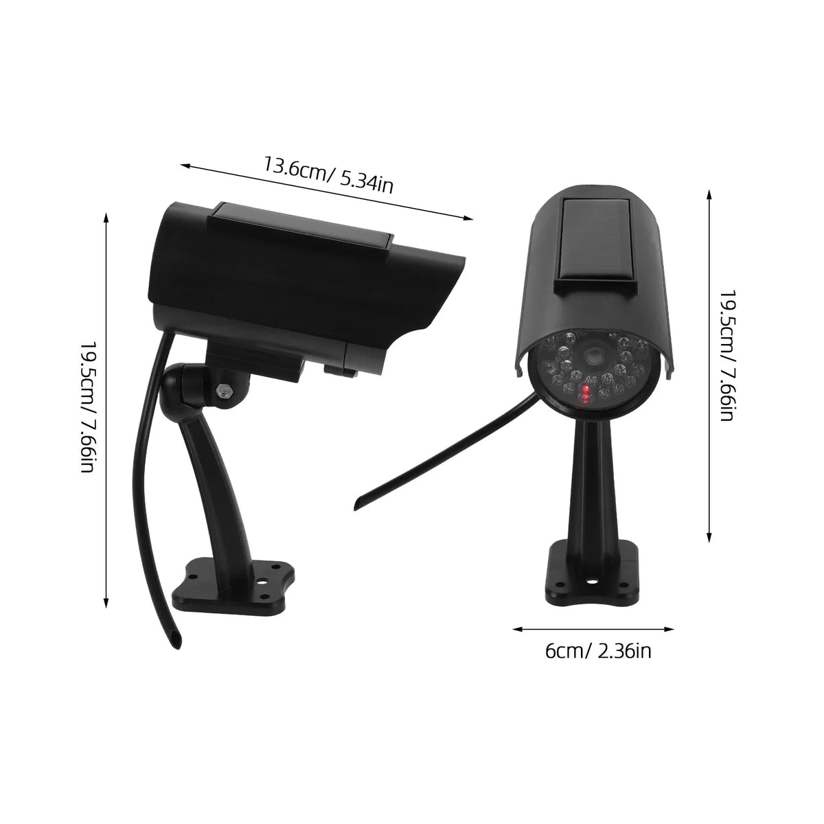 2-Pack Dummy Dome Security Cameras – Realistic CCTV Decoys Dummy Security Camera PLUSH