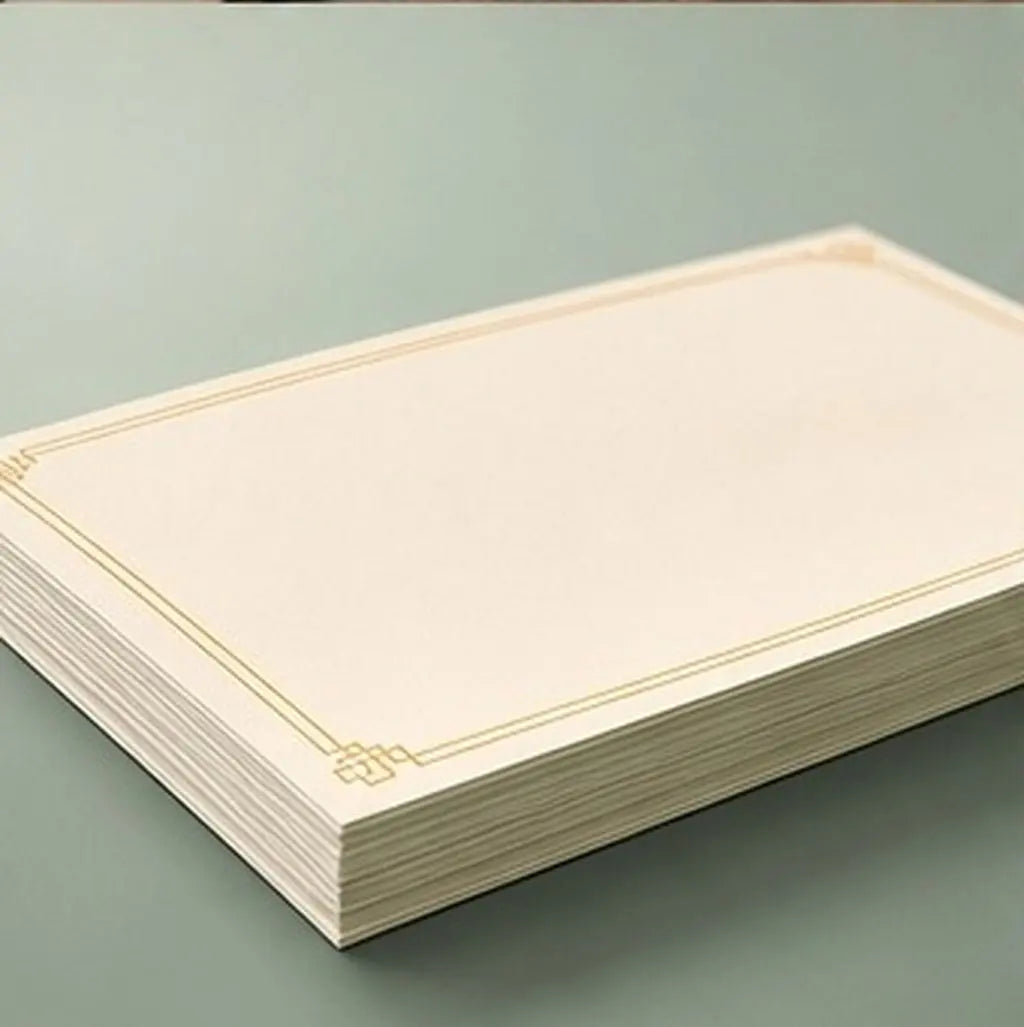 15 Sheets Blank Certificate Paper – Elegant Cardstock Border Certificate Paper PLUSH