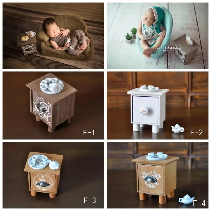 Miniature Wooden Coffee Table Prop – Children's Photography Photography Prop PLUSH