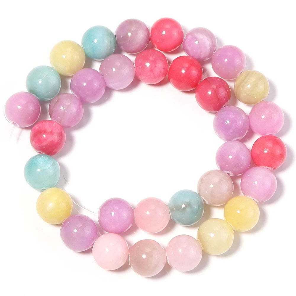 Yellow Jade Stone Round Spacer Beads – DIY Jewelry Making Stone Spacer Beads PLUSH 12mm Apx 30pcs