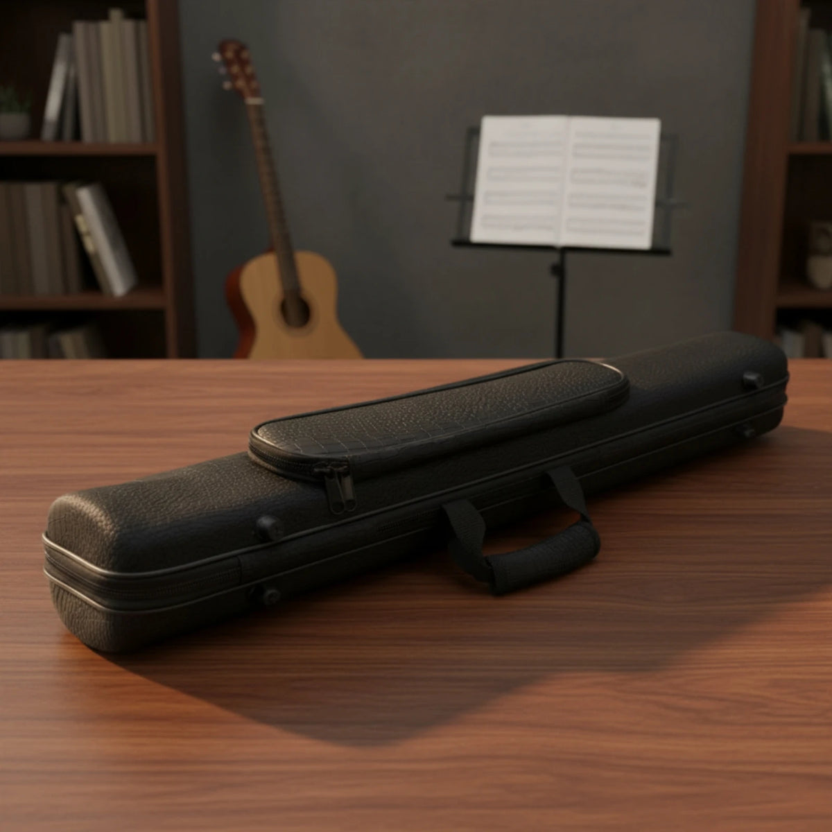 Slim Portable Clarinet Case with Pocket – Lightweight Hard Shell Clarinet Case PLUSH