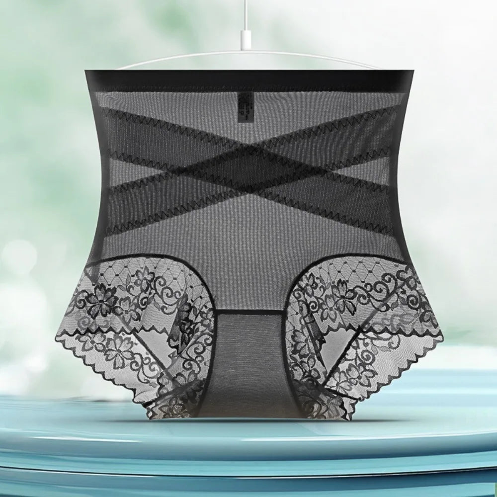 High Waist Lace Shaping Panties – Seamless Slimming Shapewear Shaping Control Panties PLUSH