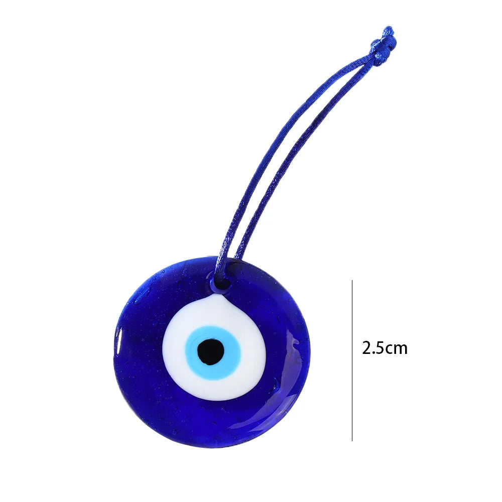 Turkish Evil Eye Amulet Pendant – Car & Home Lucky Charm Decorative Charm Pendant PLUSH 2.5x2.5cm