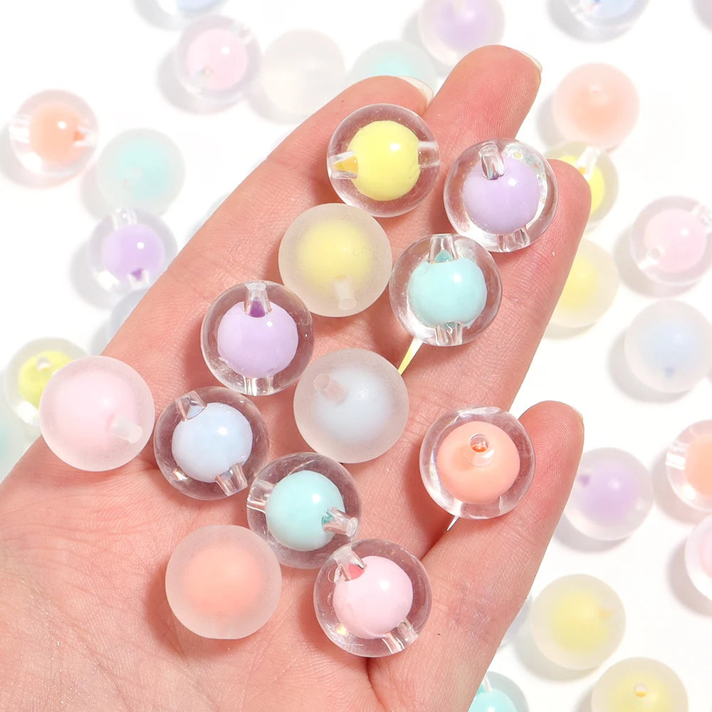 AB Color Round Acrylic Spacer Beads 8–16mm | DIY Jewelry Acrylic Spacer Beads PLUSH