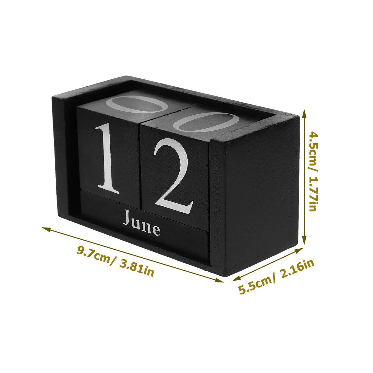Vintage Wooden Block Flip Calendar – Reusable Desk Décor Desk Block Calendar PLUSH