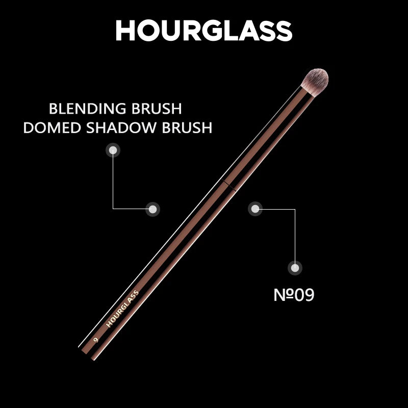 Hourglass No.9 Domed Shadow Brush – Soft Fiber Eye Blending Eye Makeup Brush PLUSH