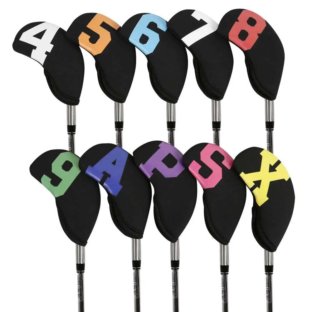 Golf Iron Head Covers Set – 10pcs Neoprene Wedge Protectors Golf Iron Covers PLUSH