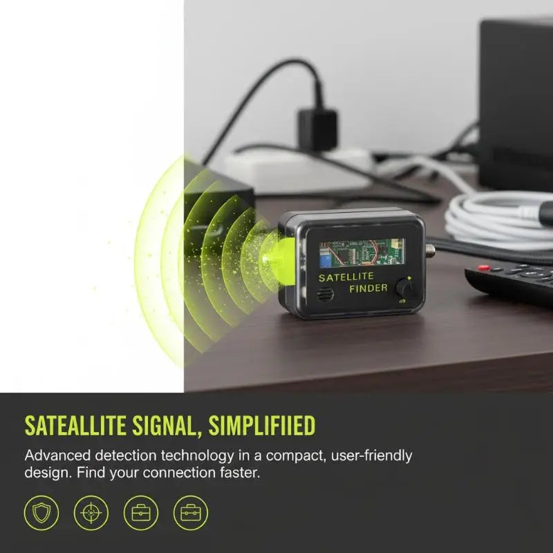Digital Satellite Finder High-Sensitivity Signal Meter | KOQZM Satellite Signal Finder PLUSH