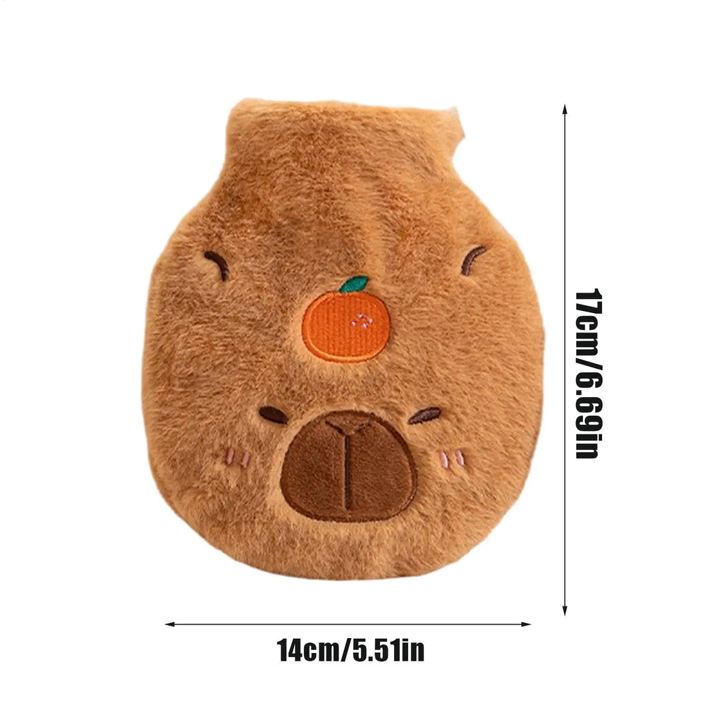Capybara Plush Hot Water Bottle – Flannel Cozy Hand Warmer Hot Water Bottle PLUSH