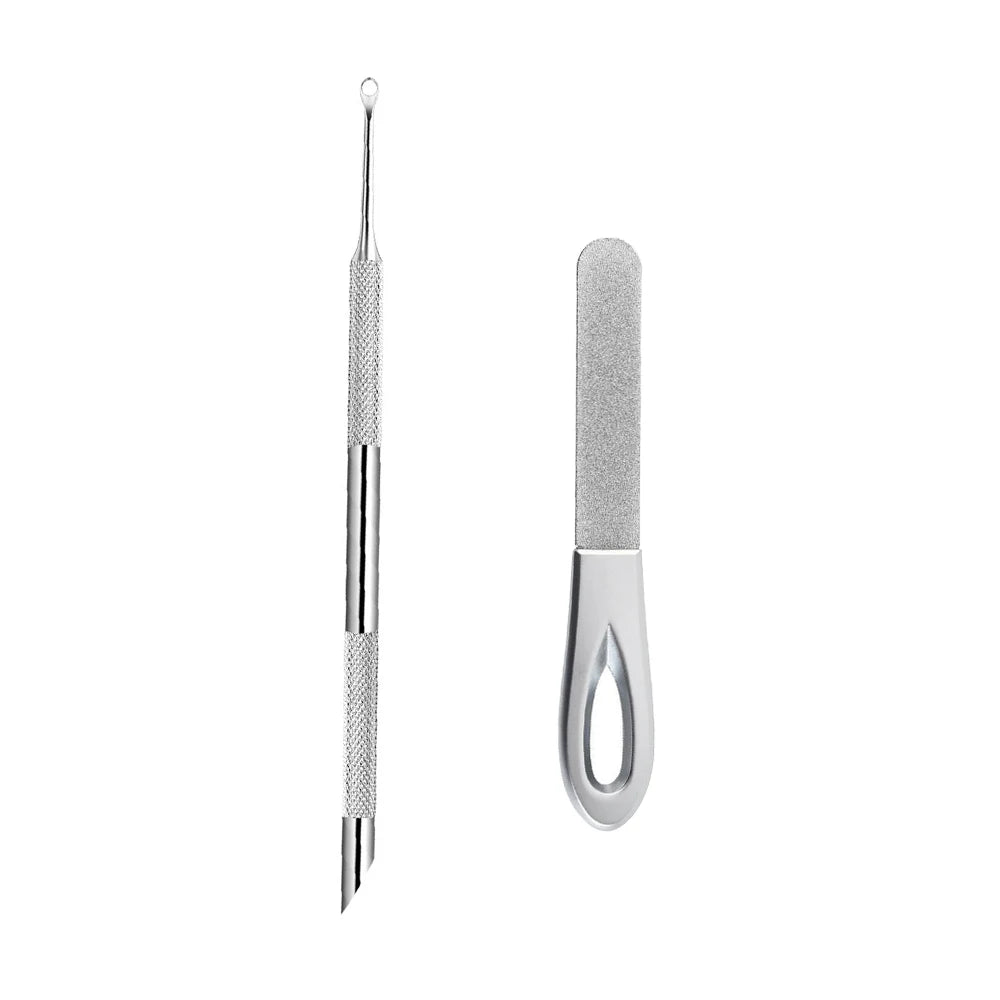 Double-Ended Stainless Steel Cuticle Pusher | Manicure Tool Cuticle Pusher PLUSH Pusher Nail files