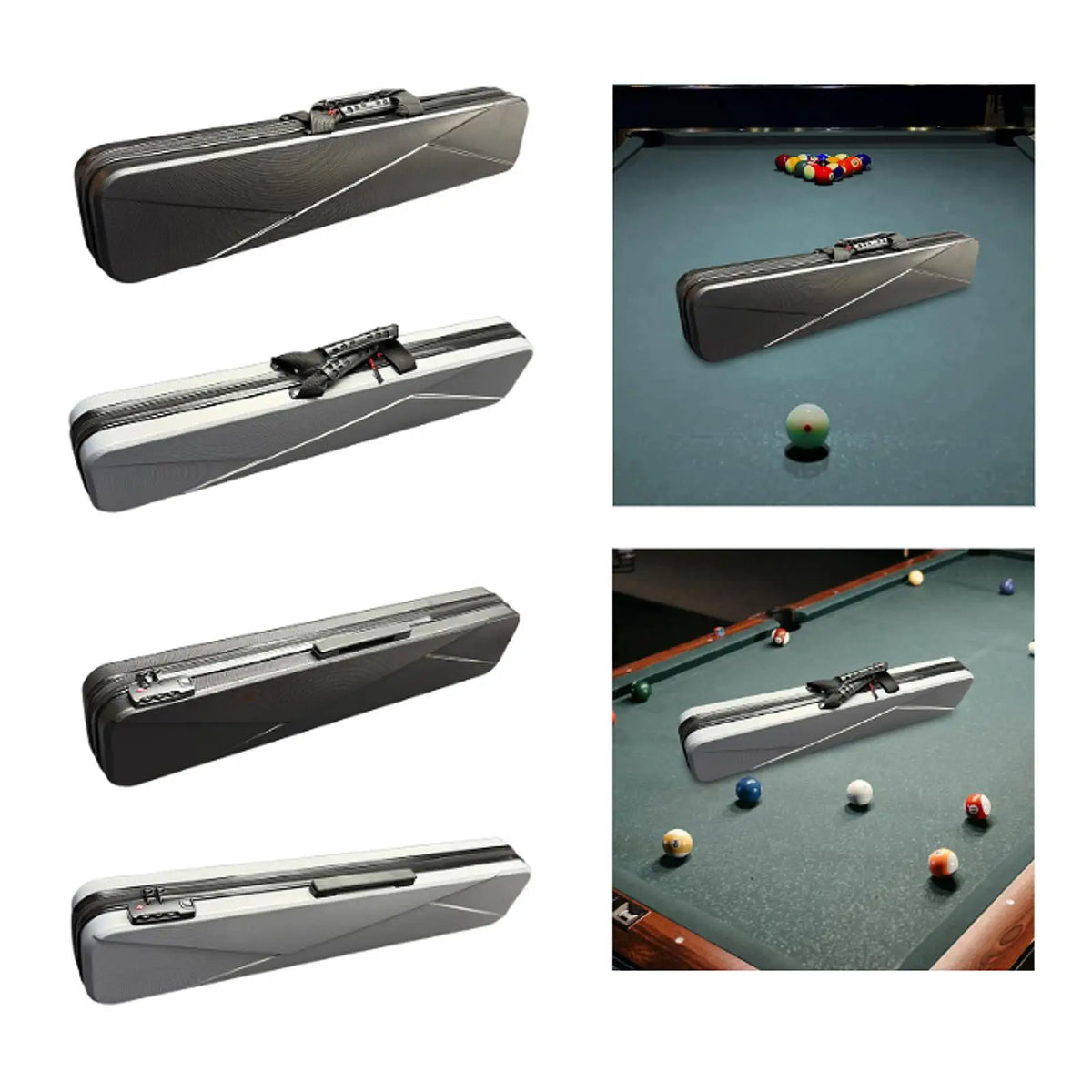 Tooyful Hard Pool Cue Case – Waterproof Foam Interior 1/2 Cues Pool Cue Case PLUSH