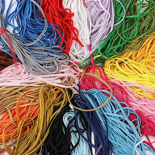 30 Yards Shiny Lurex Soutache Cord – Multicolor Braided Rope Braided Jewelry Cord PLUSH