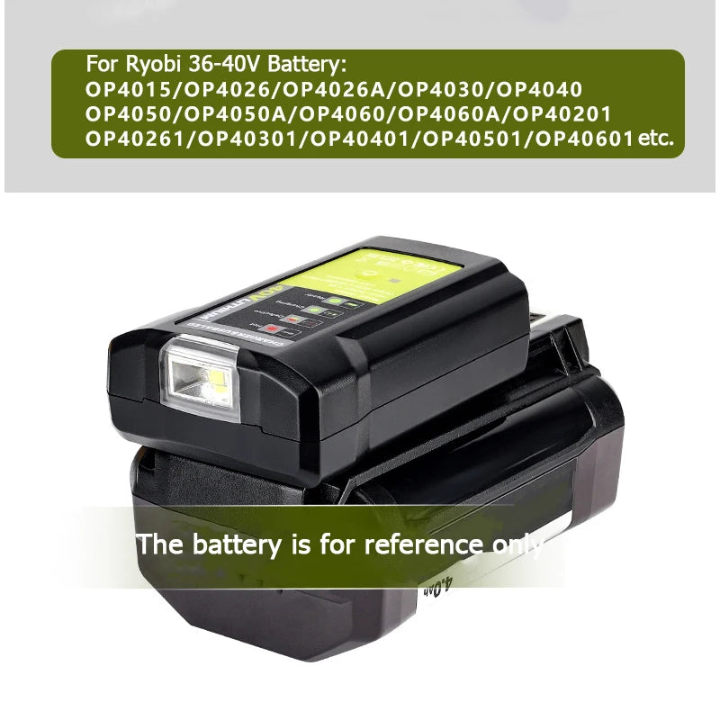 Ryobi 40V Battery USB-C Adapter with LED Work Light Battery Power Adapter PLUSH