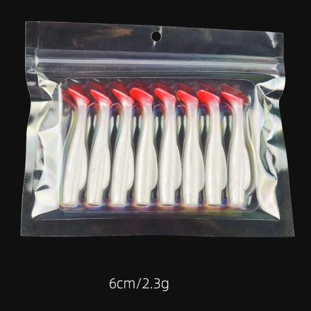 T-Tail Soft Silicone Swim Lures 6cm/8.5cm – Multicolor Bait Set Soft Fishing Lures PLUSH 6cm-style 1