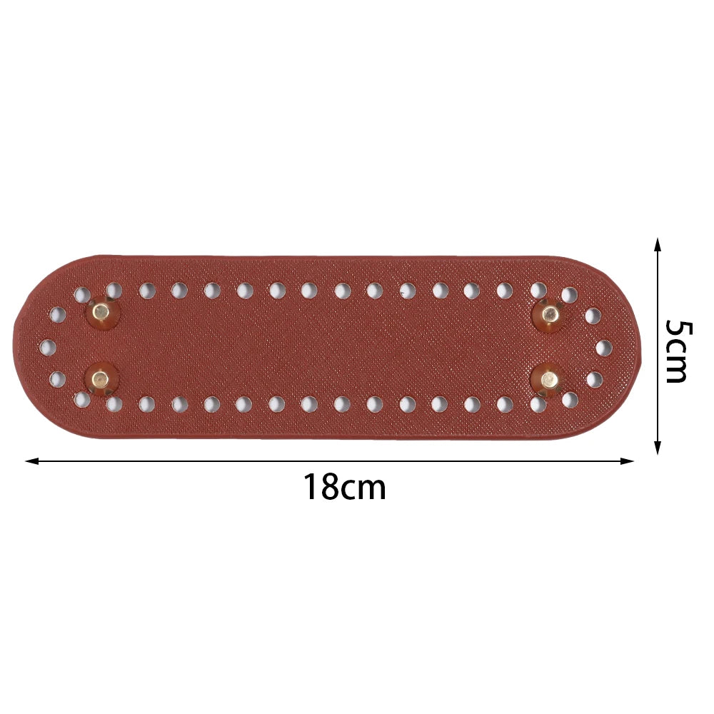 PU Leather Bag Base Rivet Baseplate – DIY Handbag Cushion Pad Bag Base Insert PLUSH brown 5X18cm