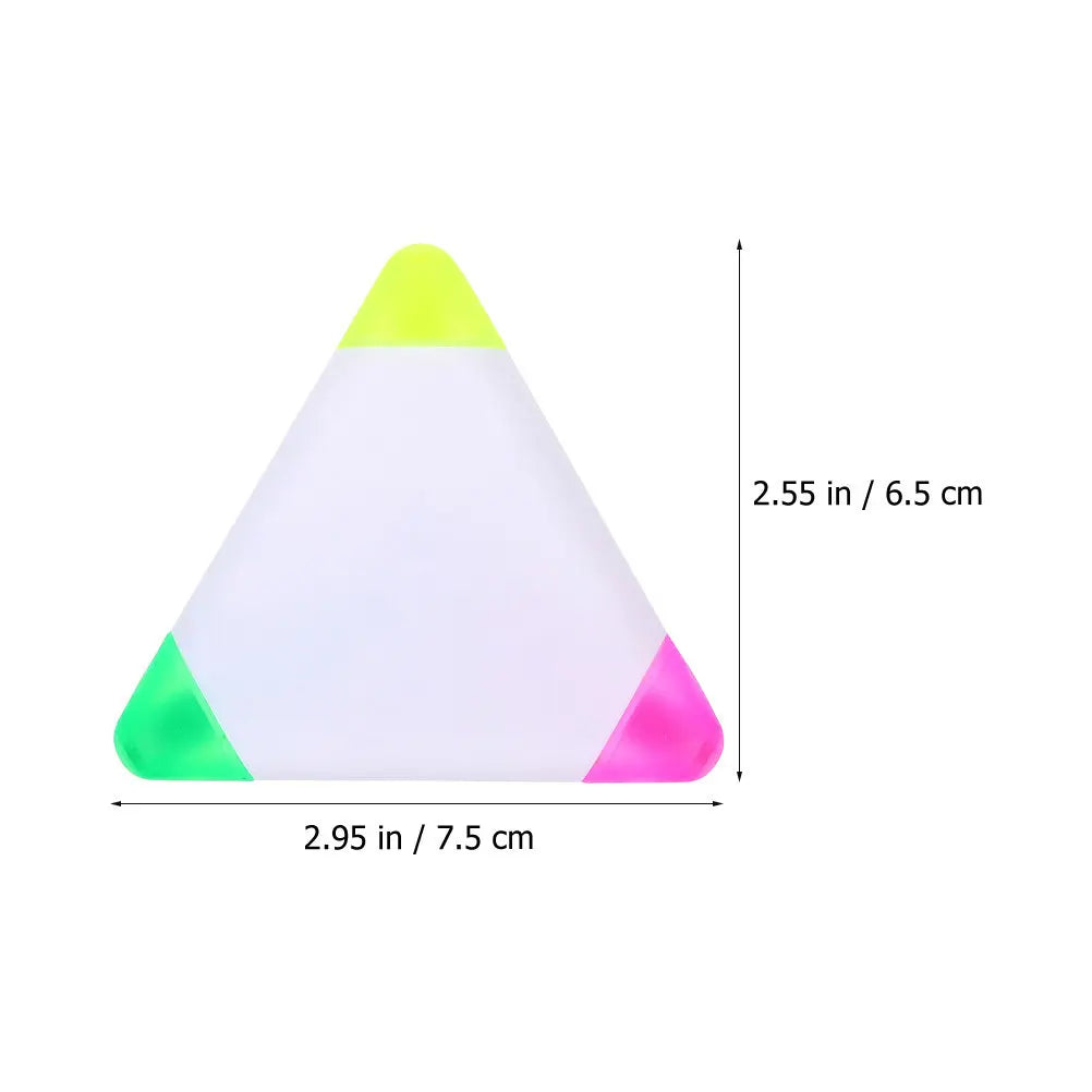 5pcs Triangle Highlighters – Multicolor Fluorescent Marking Pens Highlighter Pen Set PLUSH