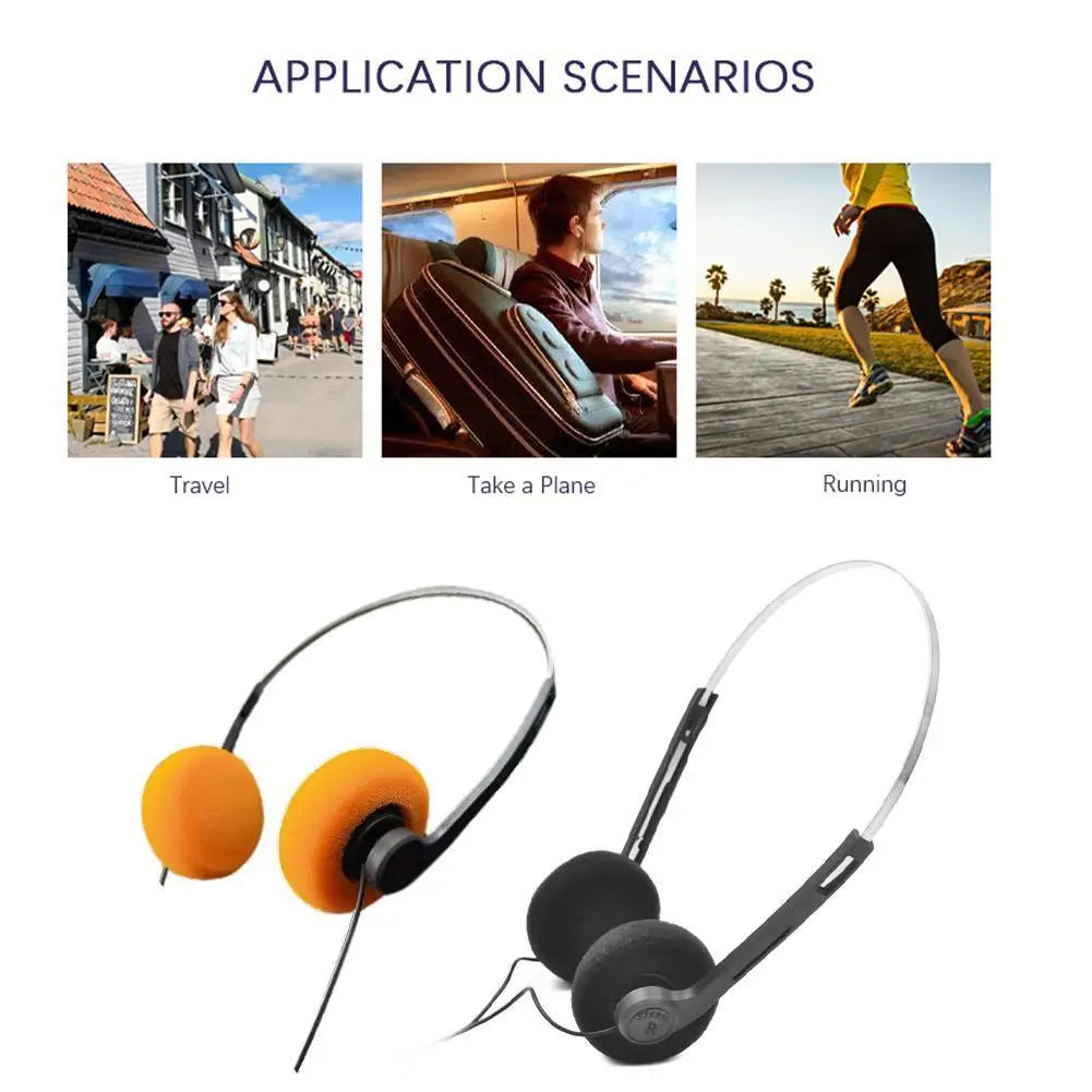Retro Wired Over-Ear Headphones | 3.5mm Fashion Photo Prop Wired Headphones PLUSH