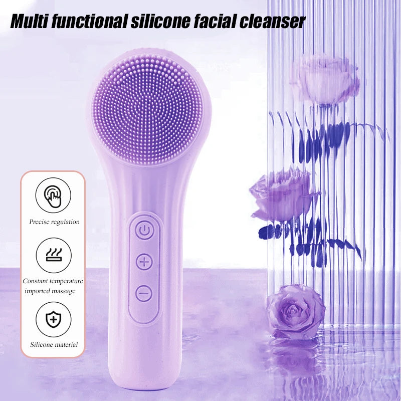 Ultrasonic Silicone Facial Cleansing Brush | Magnetic Charging Facial Cleansing Brush PLUSH