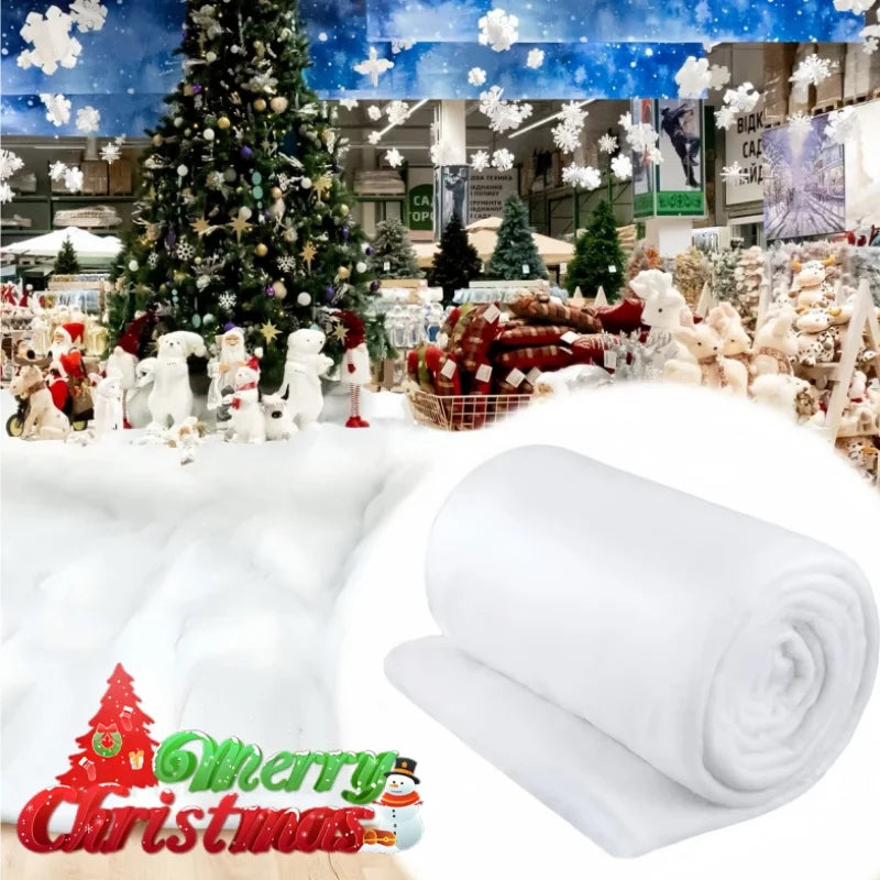 Large Artificial Christmas Snow Blanket – Faux Winter Cover Christmas Snow Blanket PLUSH