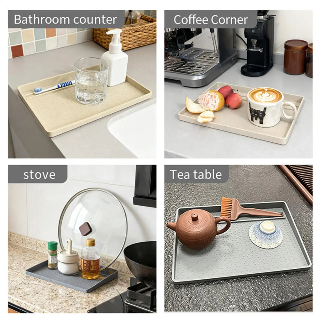 Silicone Toaster Mat & Coffee Tamper Pad | Non-Slip Crumb Tray Silicone Kitchen Mat PLUSH