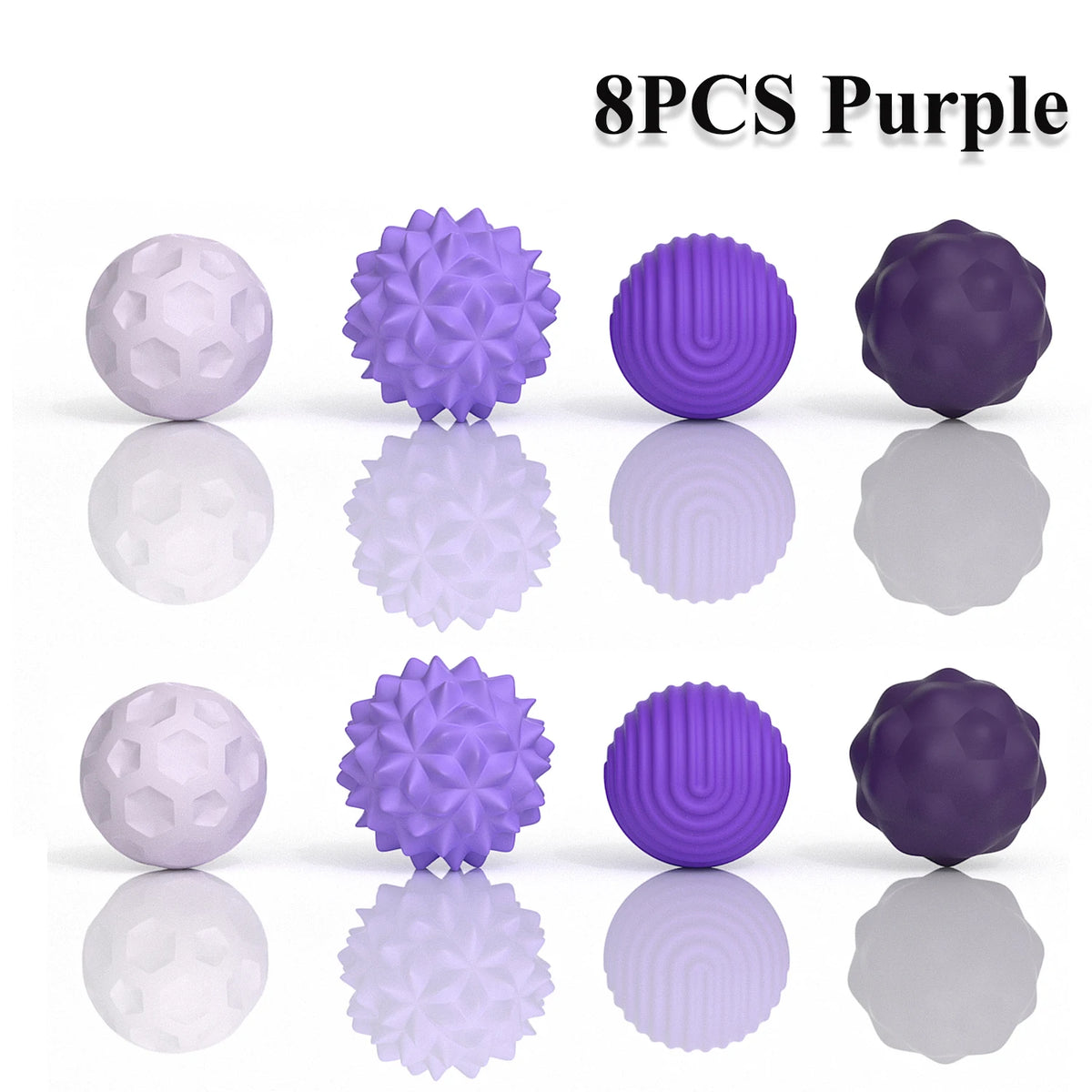 Silicone Magnetic Fidget Balls Sensory Toy Set – 2 to 8 PCS Magnetic Fidget Toy PLUSH 8PCS Purple
