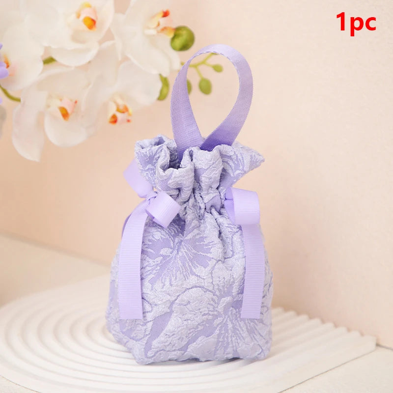 Fabric Tassel Drawstring Candy Bags – Wedding & Party Favors Party Favor Bag PLUSH Purple