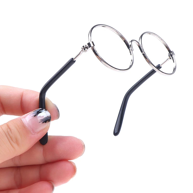Miniature Doll Round Glasses – Lensless Eyewear 3 Colors | 20cm Doll Accessories PLUSH
